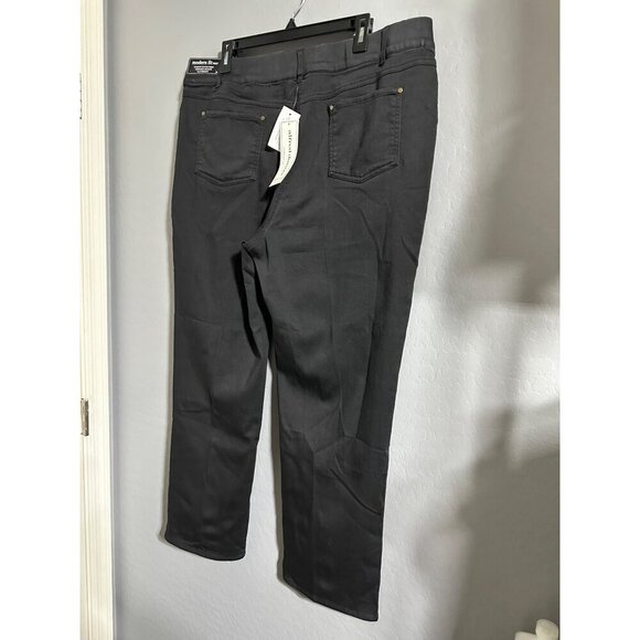 Alfred Dunner Black Modern Fit Comfort Stretch Pants Flattering Fit Size 16 - Picture 3 of 6